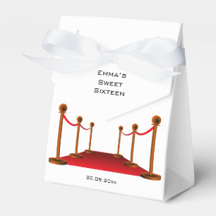 Ballotins Cute Sweet 16 Tapis blanc et rouge fête d'annivers