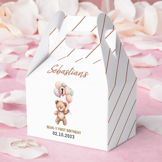 Ballotins Cute Teddy Bear 1er Anniversaire | Douce Ourse  (Mariage)
