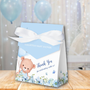 Ballotins Cute Teddy Bear Blue Ballons Boys Baby shower