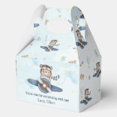 Ballotins Cute Teddy Bear Blue Plane Garçon Anniversaire Nou (Verso)