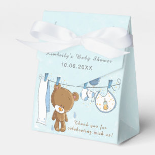 Ballotins Cute Teddy Ours Baby shower bleu Merci