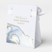 Ballotins Cute Teddy Ours Bleu Or Abstrait Merci (Arrière)