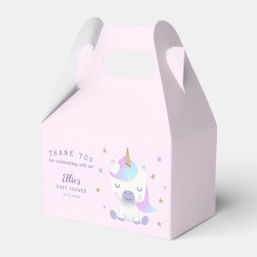 Ballotins Cute Unicorn Baby shower Merci (Verso)