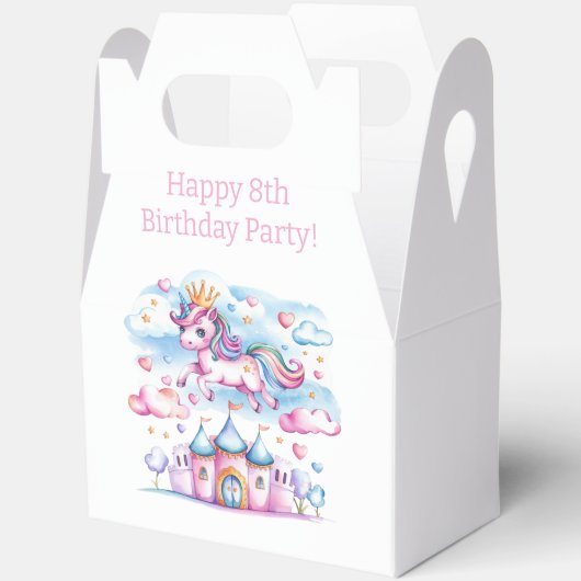 Ballotins Cute Unicorn Magique Castle Girl Fête d'anniversai (Ouvrir)