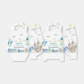 Ballotins Cute Watercolor Dragon Birthday Favor Box (Déplié)