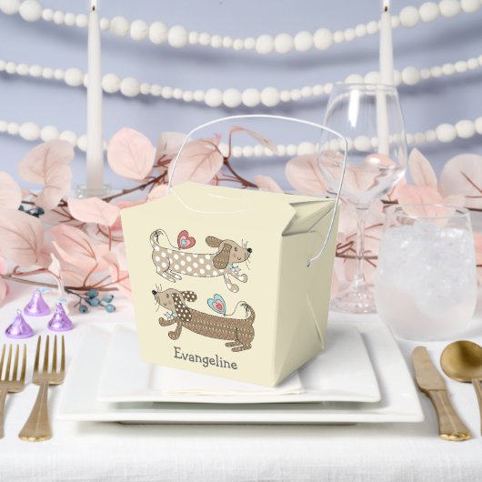 Ballotins Dachshund, chien de saucisse personnalisé (Mariage)