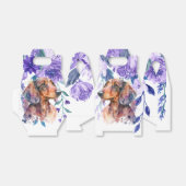 Ballotins Dachshund Floral Party Favoriser Box (Déplié)