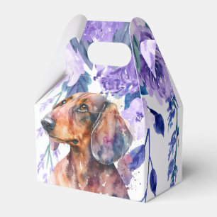 Ballotins Dachshund Floral Party Favoriser Box