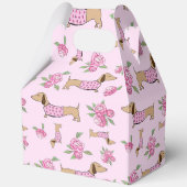 Ballotins Dachshund & Peonies Floral Mariage rose (Recto)