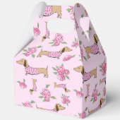 Ballotins Dachshund & Peonies Floral Mariage rose (Verso)