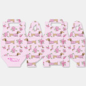 Ballotins Dachshund & Peonies Floral Mariage rose (Déplié)