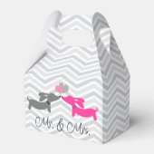 Ballotins Dachshund Wedding Wiener Dog Favor Box (Arrière)