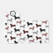 Ballotins Dachshunds en Damask Motif mignon (Déplié)