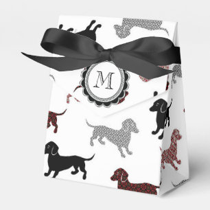 Ballotins Dachshunds en Damask Motif mignon