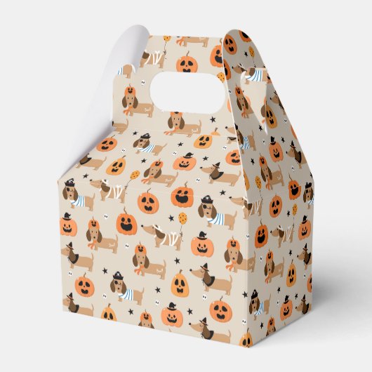 Ballotins Dachshunds en Halloween Costumes Motif (Verso)