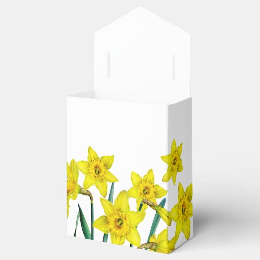 Ballotins Daffodiles jaunes de printemps art remercier Joyeu (Ouvert)