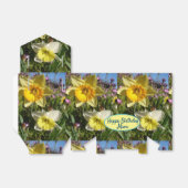 Ballotins Daffodique Jaune Floral Ballotin de gâteau d'anniv (Déplié)