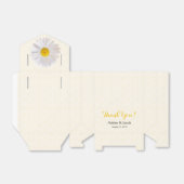 Ballotins Daisy Jaune noir noir dentelle Mariage Merci (Déplié)