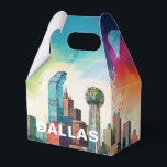 Ballotins Dallas Skyline Art Abstrait<br><div class="desc">Ajoutez une touche moderne à votre événement avec cette boîte de faveur présentant une œuvre d'art abstraite de la skyline de Dallas. Parfait pour les mariages, les fêtes ou les cadeaux d'entreprise.</div>