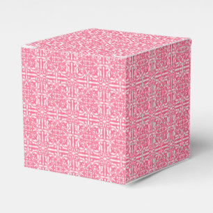 Ballotins Damas médiéval Fleur-de-lis, corail rose & blanc