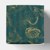 Ballotins Damask floral sarcelle et or (Haut)