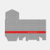 Ballotins Damask noir Blanc #3 Red Name Monogram (Déplié)