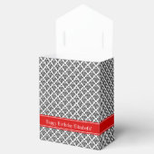 Ballotins Damask noir Blanc #3 Red Name Monogram (Ouvert)