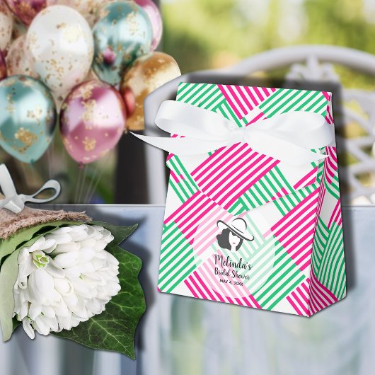 Ballotins Dame au grand chapeau de Derby Rose Chaud Rayures