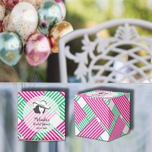 Ballotins Dame de Derby Chapeau Grand Chapeau Rose Bandes Ve