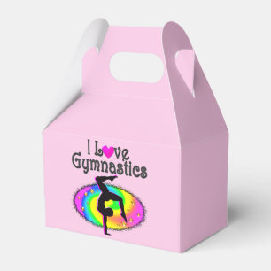 BALLOTINS DANGEZLING I LOVE GYMNASTICS PARTY FAVOR BOXES