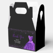 Ballotins Dark Purple Dress Faux Glitter Sweet 16 Birthday (Ouvert)