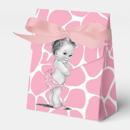 Ballotins de Baby shower de Giraffe Rose douce (Verso)