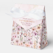 Ballotins de Baby shower Fleur sauvage rose vif - (Verso)