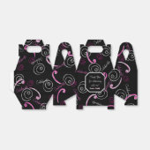 Ballotins de fête d'ados noirs et roses (Déplié)