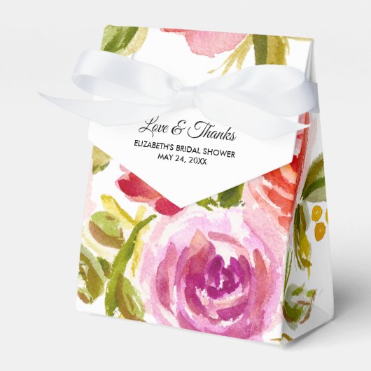 Ballotins de Fêtes des mariées Florales aquarelles (Verso)