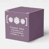 Ballotins de jeu de dés D20 violet (Verso)