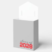 Ballotins de la Graduation gris et rouge argent (Ouvert)