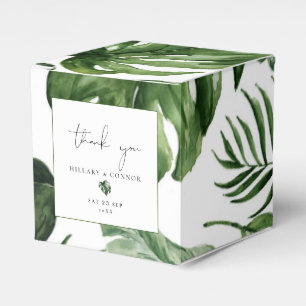 Ballotins de mariage feuille vert tropical