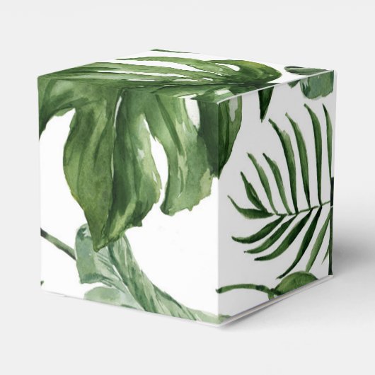 Ballotins de mariage feuille vert tropical (Arrière)