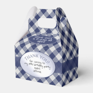 Ballotins De Merci motif de contrôles de guingan de bleu