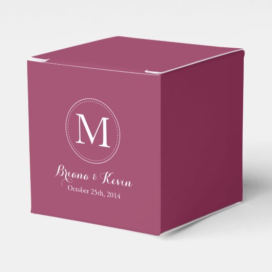 Ballotins de monogramme de couleur bordeaux person (Verso)