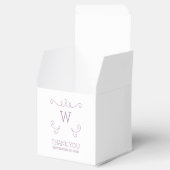 Ballotins de monogramme violet Whimsical (Ouvert)