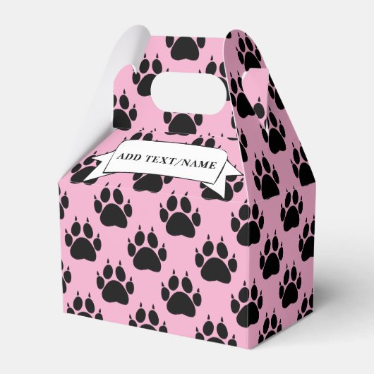 Ballotins Décor de la fête des animaux Nom personnalisé rose (Verso)