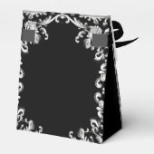 Ballotins Décor noir et blanc mariage élégant (Arrière)