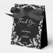 Ballotins Décor noir et blanc mariage élégant (Verso)