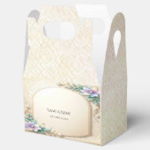 Ballotins Decorative Floral Frame with Pearls Favor Box (Ouvert)