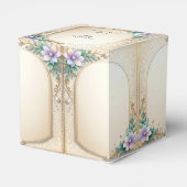 Ballotins Decorative Floral Frame with Pearls Favor Box (Arrière)