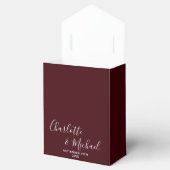 Ballotins Deep Burgundy Script Minimalist Wedding (Ouvert)