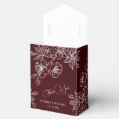 Ballotins Deep Burgundy White Floral | Custom Wedding (Ouvert)