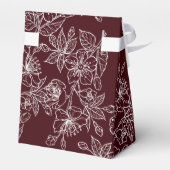 Ballotins Deep Burgundy White Floral | Custom Wedding (Arrière)